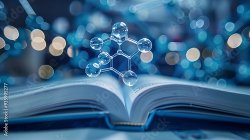 chemistry background with book