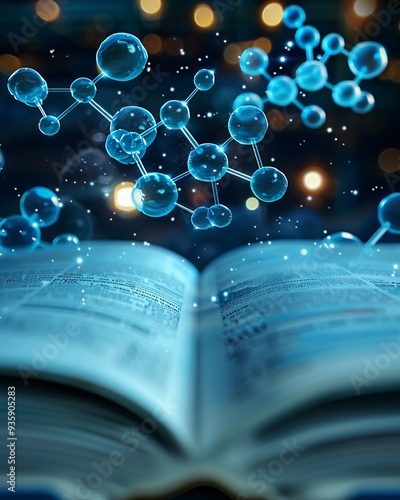 chemistry background with book