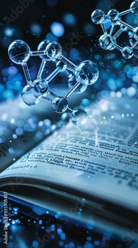 chemistry background with book