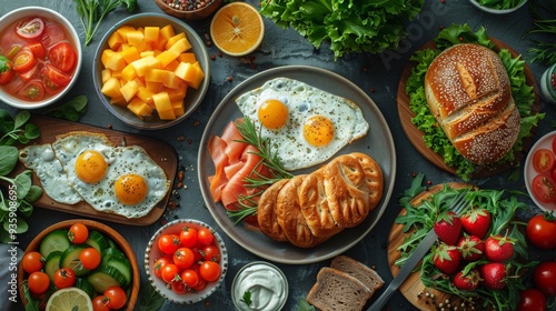 Wallpaper Mural meal day background Torontodigital.ca