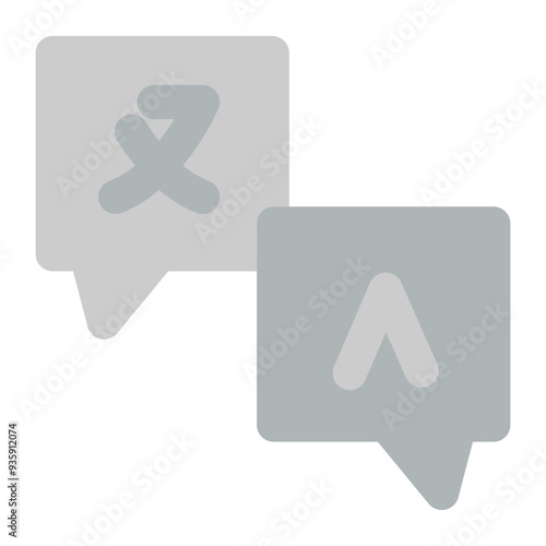 bilingual icon flat style