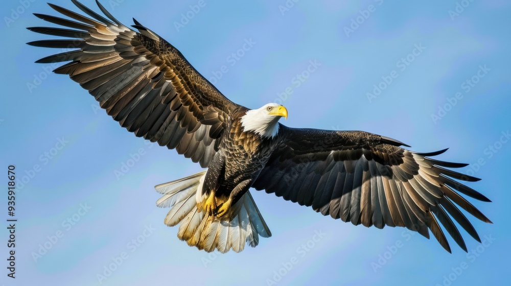 Fototapeta premium Majestic Bald Eagle in Flight