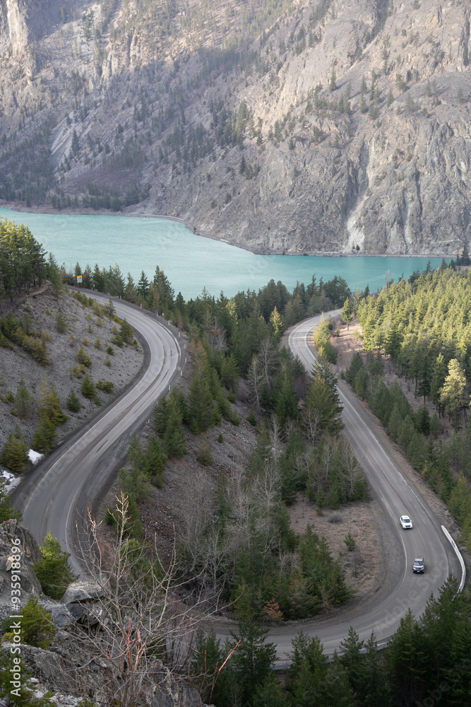 The Seton Lake Lookout (sometimes called the Lulu Lookout), in Lillooet, is a popular spot to stop by and grab a photo of the U-shaped Duffy Lake Road in the foreground of Seton Lake. The Seton Lake Lookout (sometimes called the Lulu Lookout), in Lillooet, is a popular spot to stop by and grab a photo of the U-shaped Duffy Lake Road in the foreground of Seton Lake.