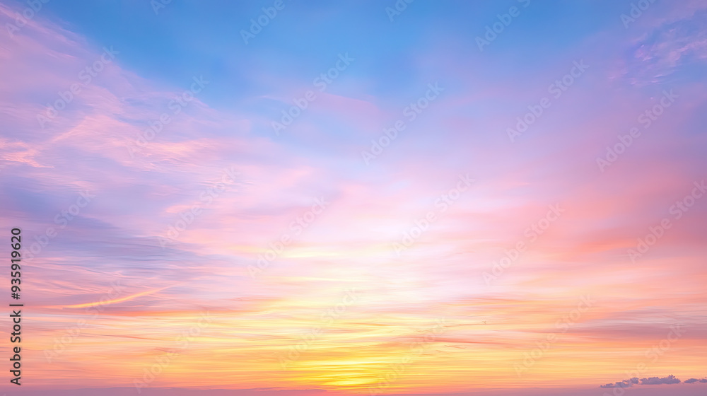 Obraz premium fantastic beautiful sky with cloud, gradient colors, sky background