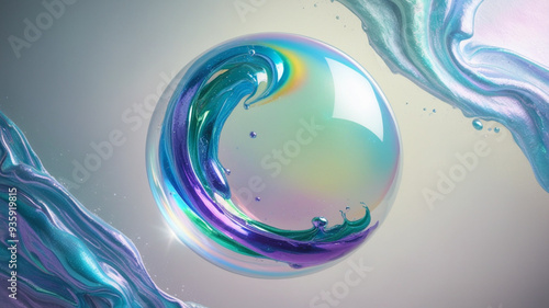 Round sphere abstract background