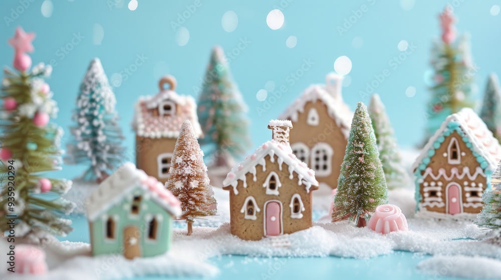 Festive Gingerbread Village. Festive Gingerbread Village.