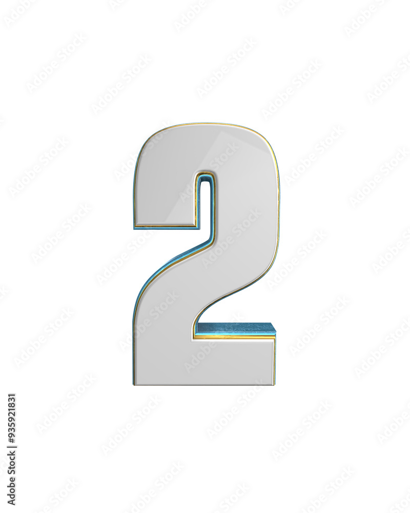 3D Number 2 3D Number 2