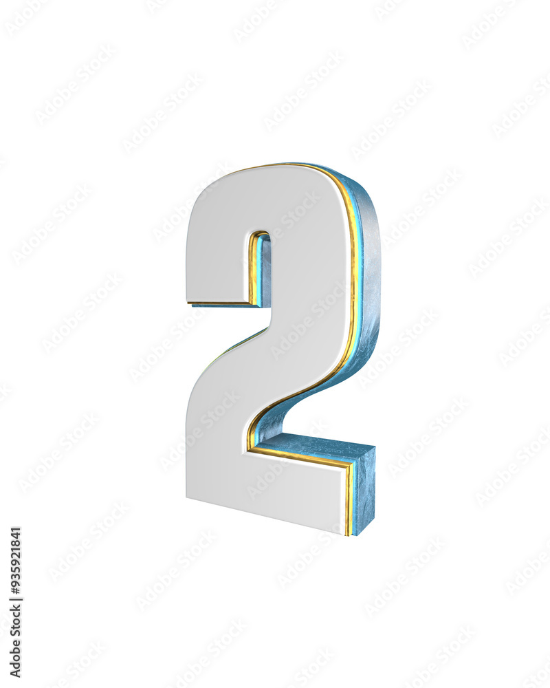 3D Number 2