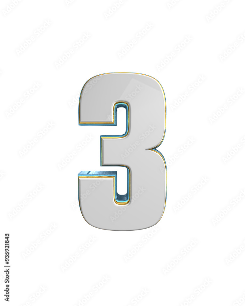 3D Number 3 3D Number 3