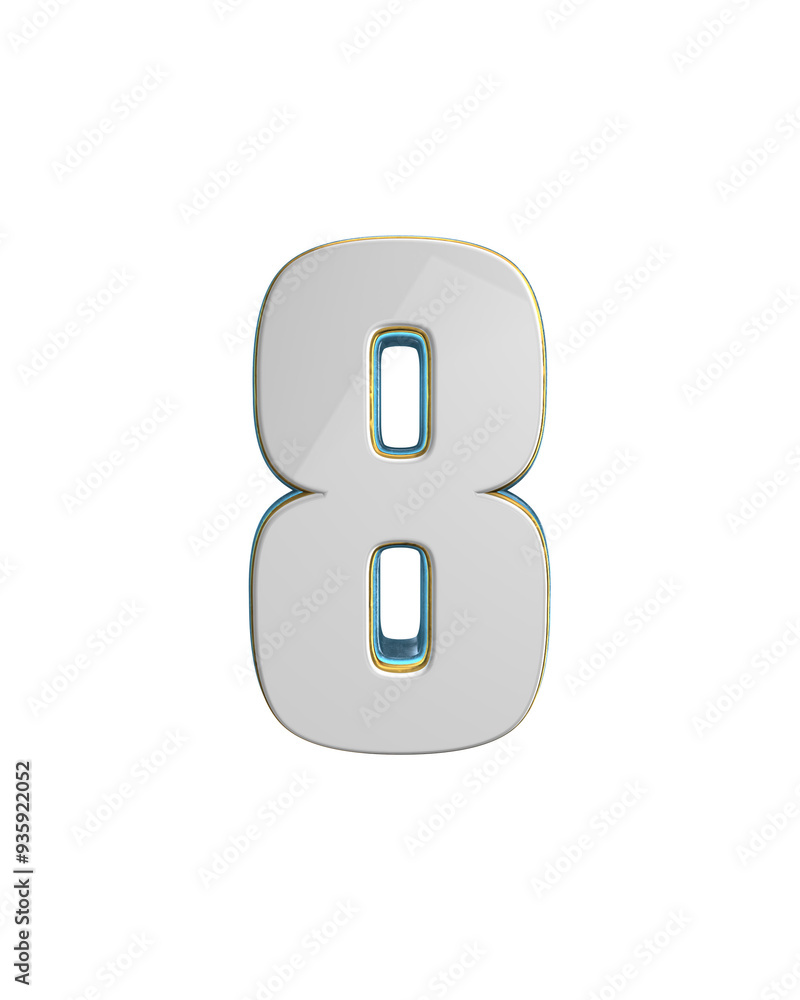 3D Number 8 3D Number 8