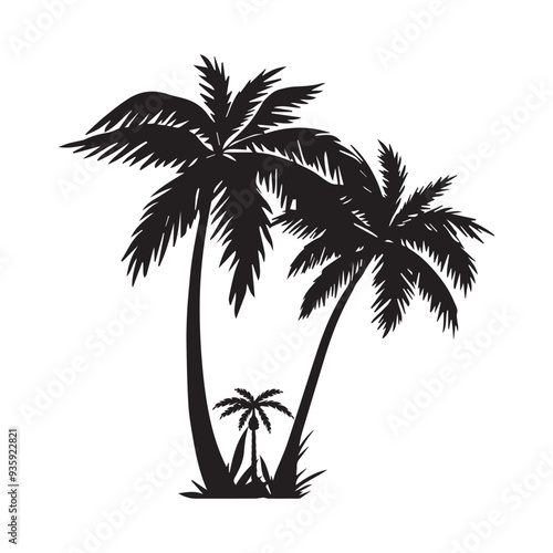 palm tree graphich vector 