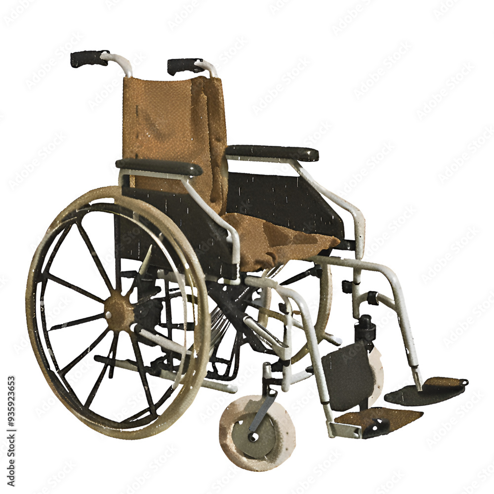 Fototapeta premium wheelchair on white background
