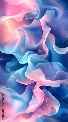 Pink and Blue Gradient, Shapes, Clouds, Bars, Waves, Abstract Image, Texture, Pattern Background, Wallpaper, Smartphone Cover and Screen, Cell Phone, Computer, Laptop, 9:16 and 16:9 Format