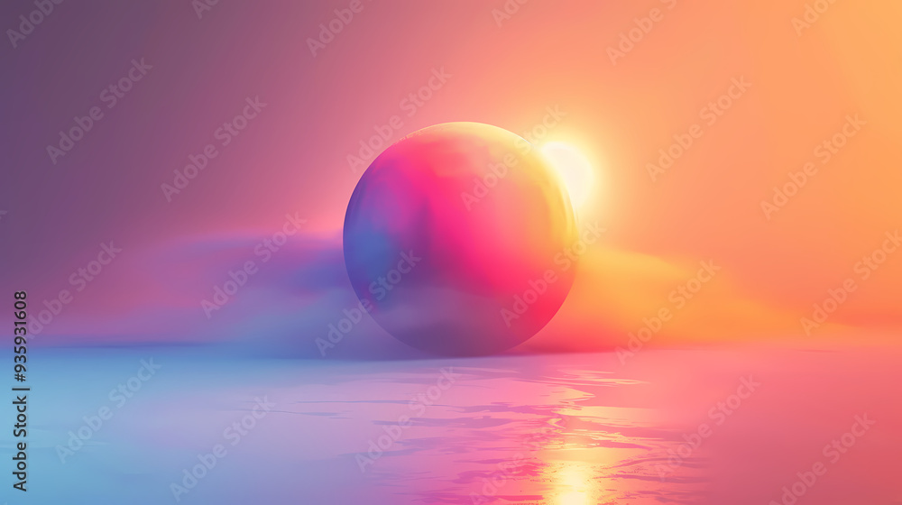 SET Modern poster design with gradient round sphere in the center. Colorful banner design with 3d gradient background SET Modern poster design with gradient round sphere in the center. Colorful banner design with 3d gradient background