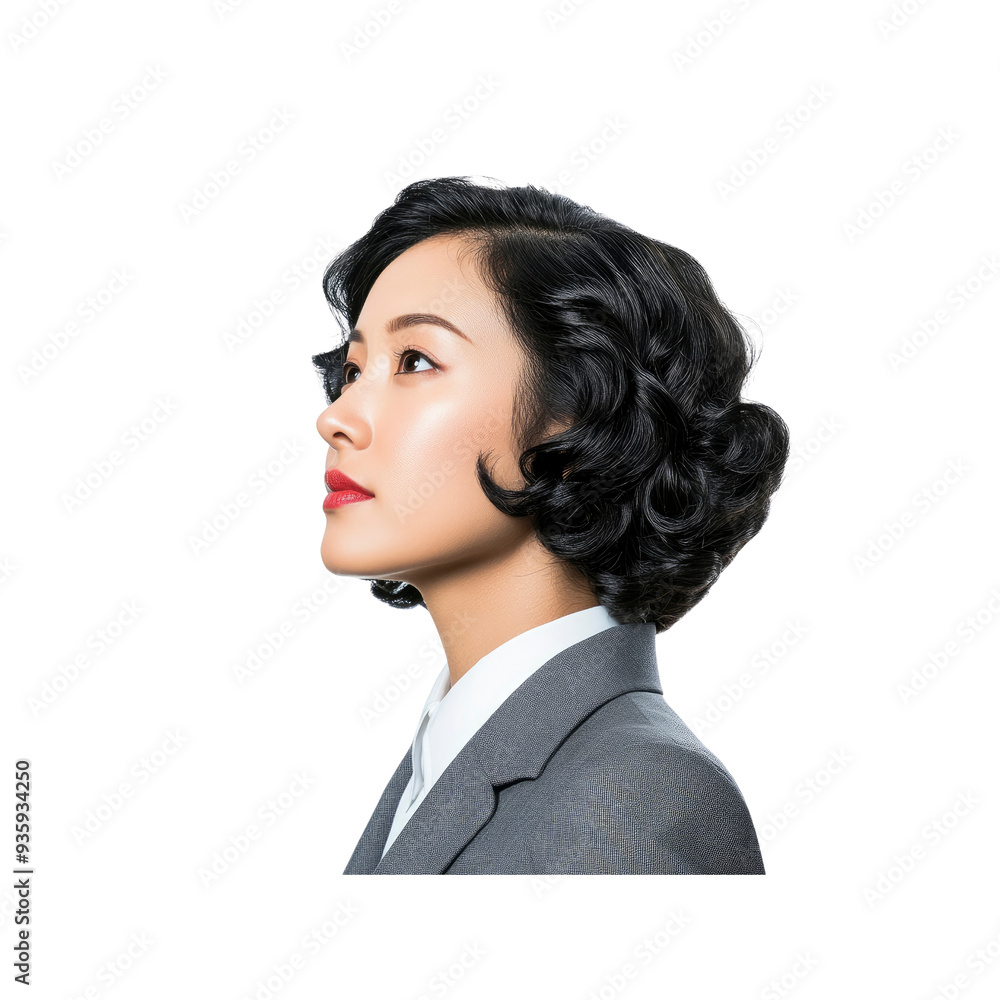 Businesswoman looking to the future with determination Businesswoman looking to the future with determination
