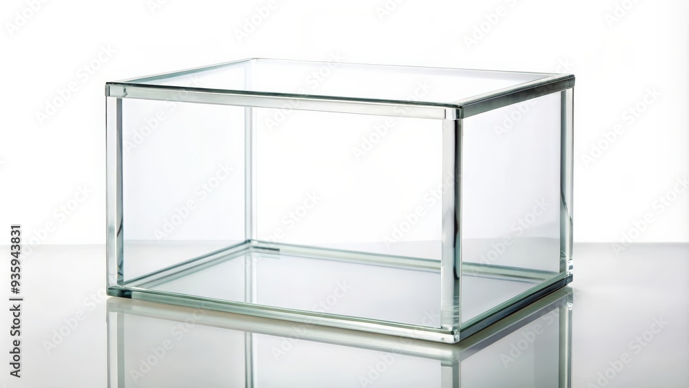 An empty glass box on a white background , , empty, container, showcase, minimalistic, fragile, fragile, isolated, fragile An empty glass box on a white background , , empty, container, showcase, minimalistic, fragile, fragile, isolated, fragile