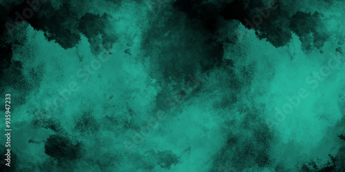 Black and teal pastel smoke abstract beautiful Background. Watercolor 5ea green grunge abstract painting stylist charming modern texture. Seamless Blue deep sea grunge texture vintage background.