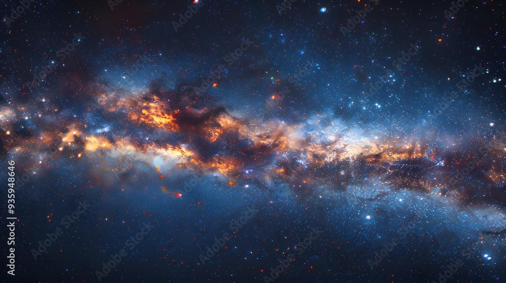 Fototapeta premium Photography is the reflection of sunlight from a camera light or lens. Stars in space.