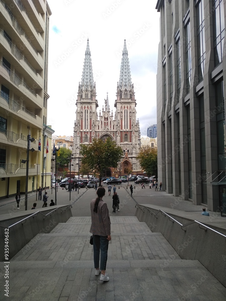 person walking in the city person walking in the city