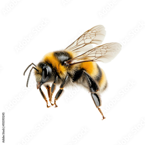 Close-up of a Bumble Bee in Flight