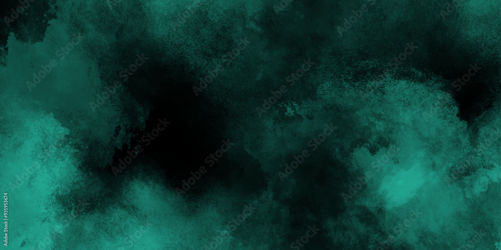 abstract cloud and vapor texture background. Black and blue smoke aquarelle smudge illustration smooth grungy smokey light pastel colors ink glow. Teal color powder explosion .