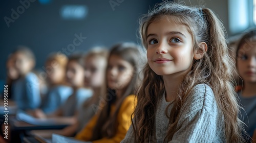 Wallpaper Mural High-resolution scene of a school performance meeting with parents and educators. Torontodigital.ca