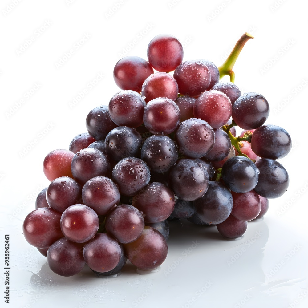 Delicious Cluster of Fresh, Juicy Red Grapes Delicious Cluster of Fresh, Juicy Red Grapes