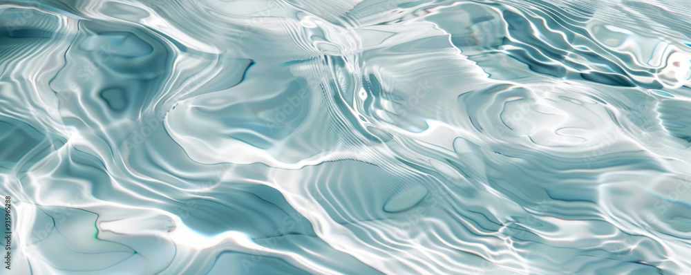 Clear water ripples in a swimming pool against a light backdrop, viewed from above. Clear water ripples in a swimming pool against a light backdrop, viewed from above.