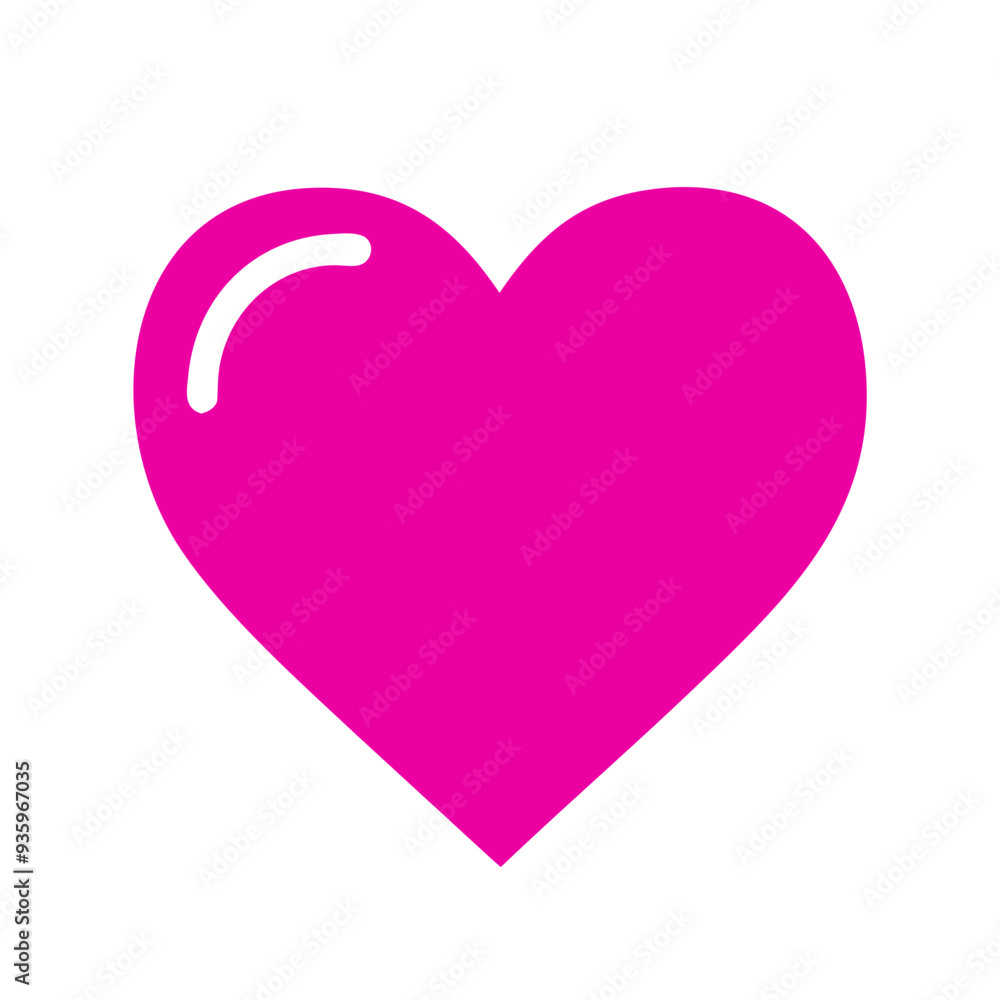 Vibrant Pink Heart Shape Symbolizing Love and Affection in a Playful Design Vibrant Pink Heart Shape Symbolizing Love and Affection in a Playful Design