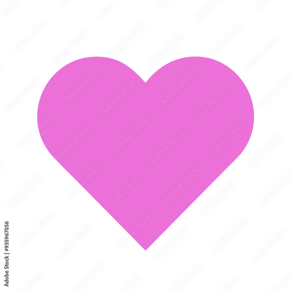 Vibrant Pink Heart Shape Symbolizing Love and Affection in a Playful Design Vibrant Pink Heart Shape Symbolizing Love and Affection in a Playful Design