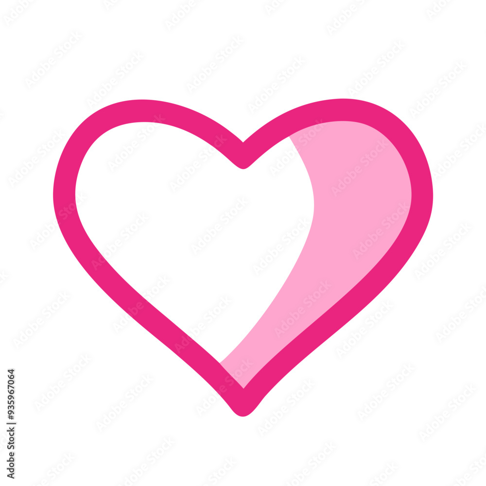 Vibrant Pink Heart Shape Symbolizing Love and Affection in a Playful Design Vibrant Pink Heart Shape Symbolizing Love and Affection in a Playful Design