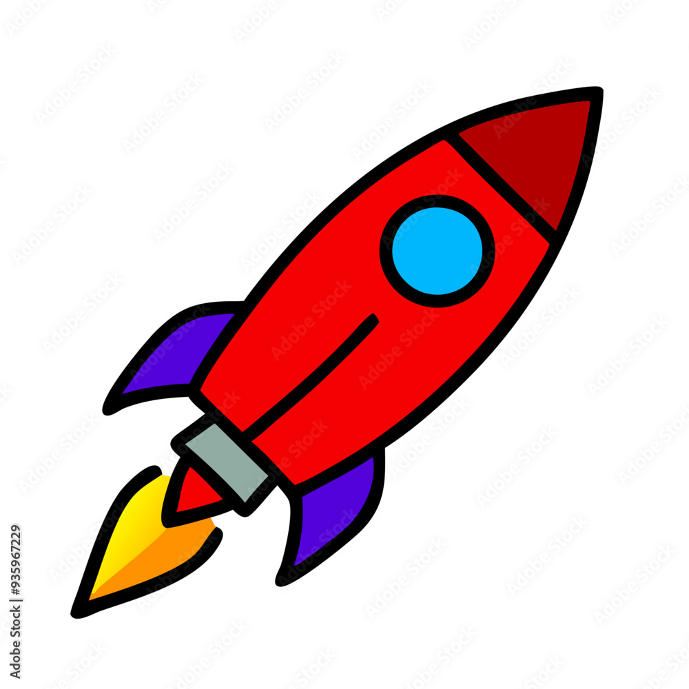 Powerful Rocket Launching into Space, Representing Exploration and Innovation