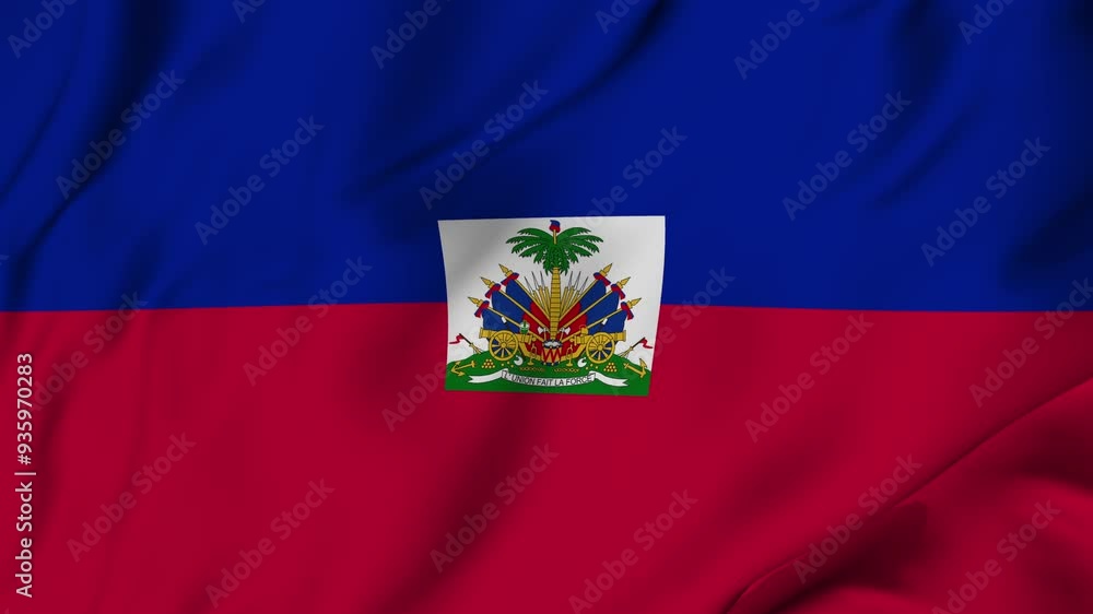 A beautiful view of the Haiti flag video. 3d flag-waving video. Haiti flag 4K resolution. A beautiful view of the Haiti flag video. 3d flag-waving video. Haiti flag 4K resolution.