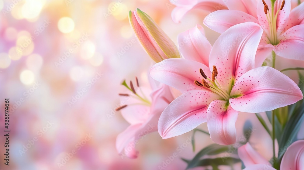Fototapeta premium Delicate Pink Lily
