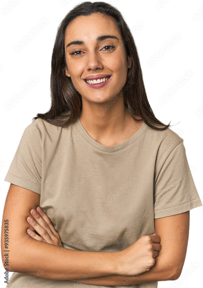 Hispanic young woman laughing and having fun. Hispanic young woman laughing and having fun.