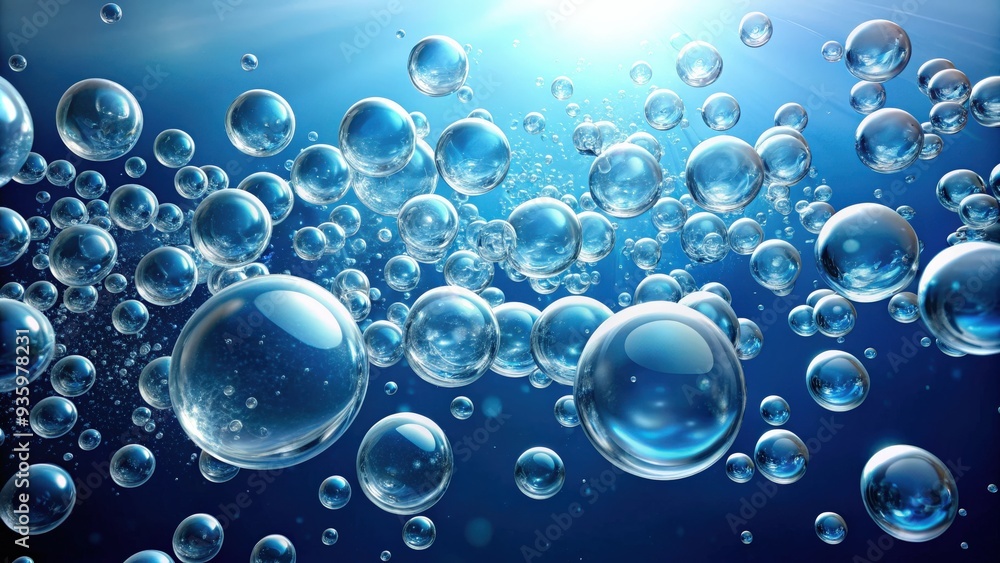 Water bubbles floating in the air, clear,round, reflective, liquid, sphere, shiny, wet, soft, delicate, iridescent Water bubbles floating in the air, clear,round, reflective, liquid, sphere, shiny, wet, soft, delicate, iridescent