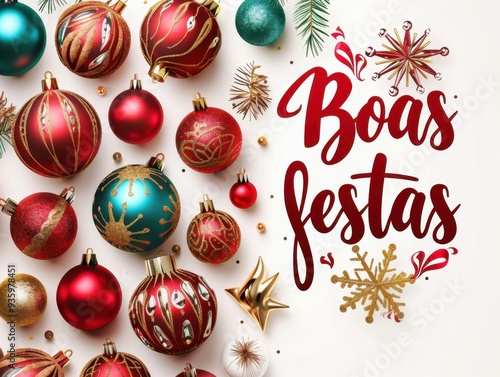 Festive Holiday Greeting Card with 