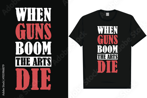 Guns typography tshirt design