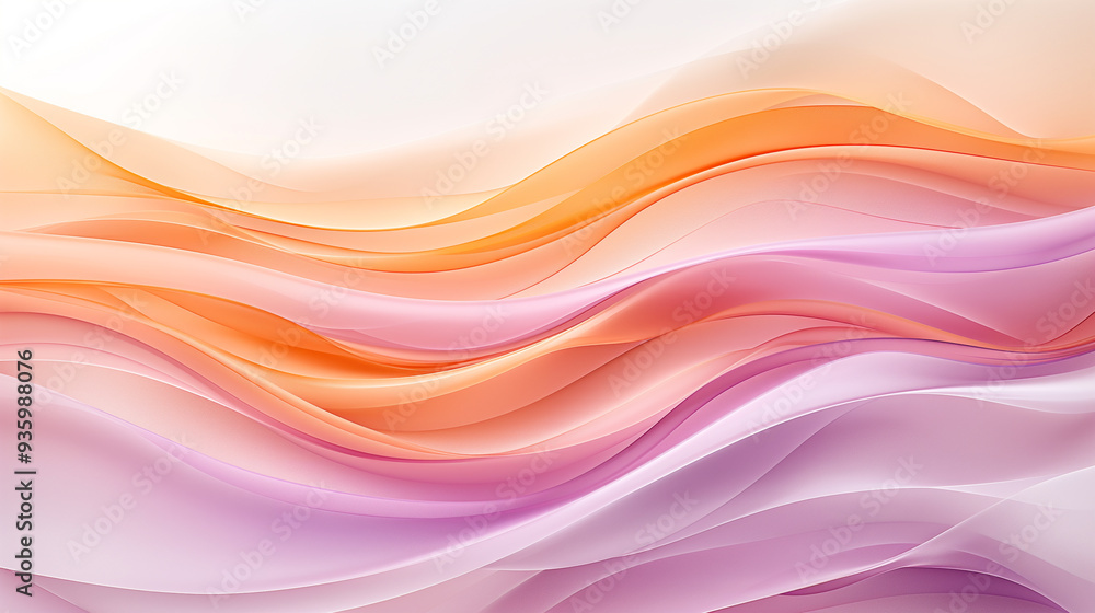 A long, curvy line of pink and orange colors A long, curvy line of pink and orange colors