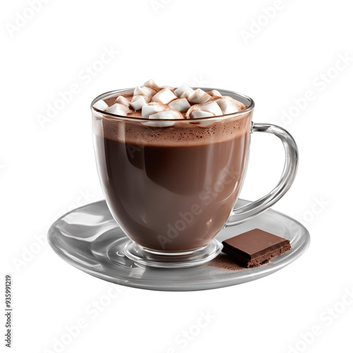 Xícara de chocolate quente.