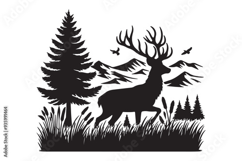 Deer Silhouette Vector
