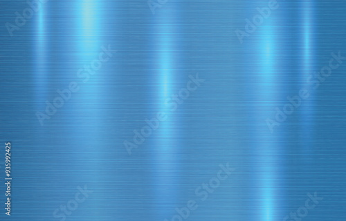 Blue fine brushed steel metal texture background vector illustration