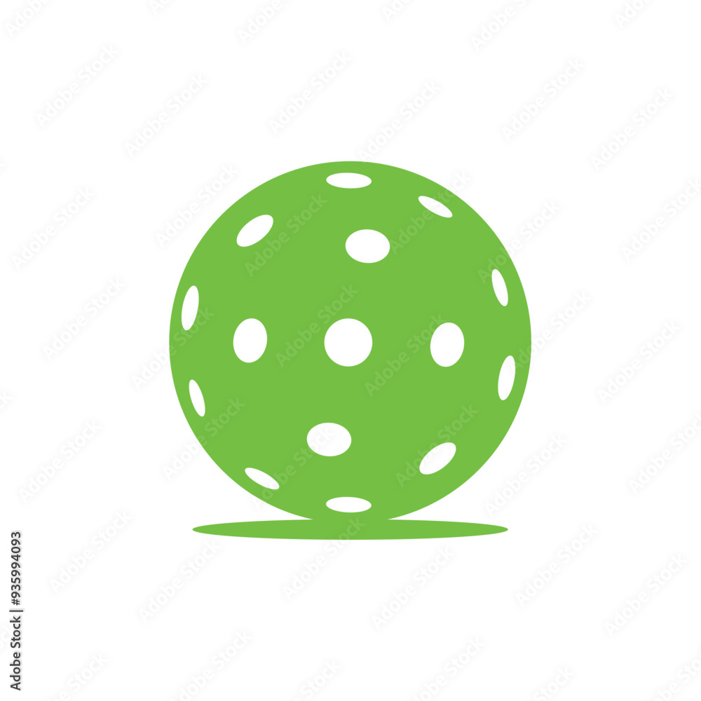 PICKLEBALL ball with shadow under the ball PICKLEBALL ball with shadow under the ball