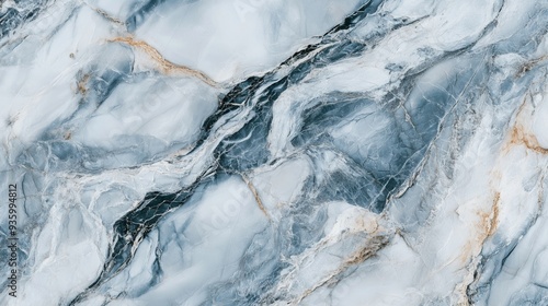 Light blue, gray and white flat marble pattern, smooth marble wallpaper.