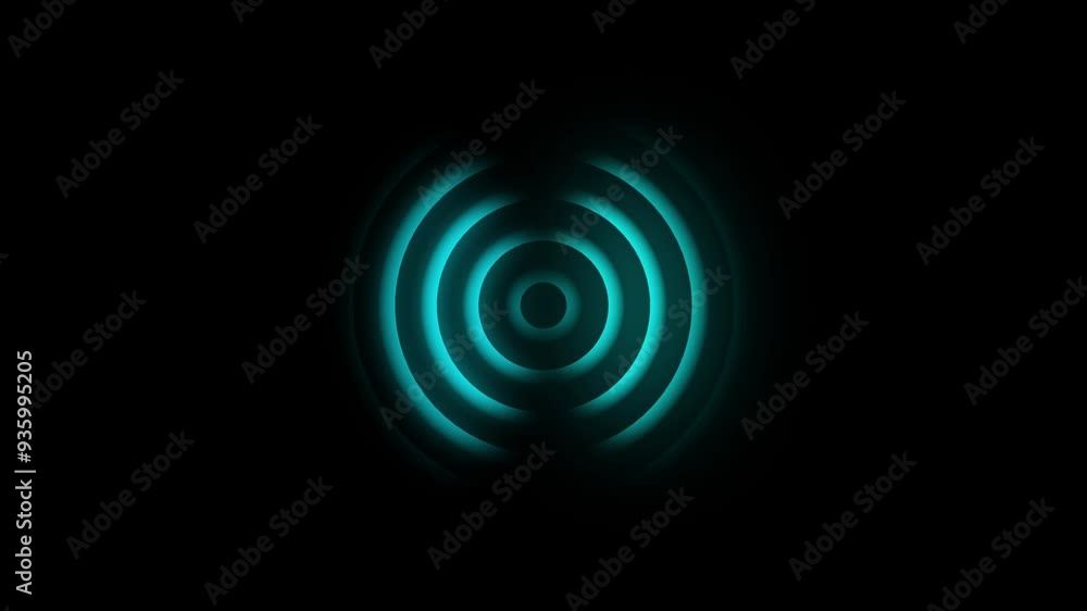Radio waves background animation and Expanding arc waves motion graphics ..