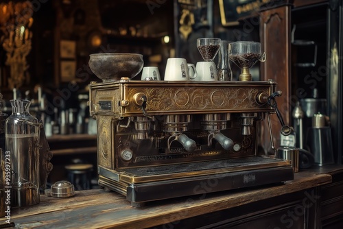 beautiful old coffee machine