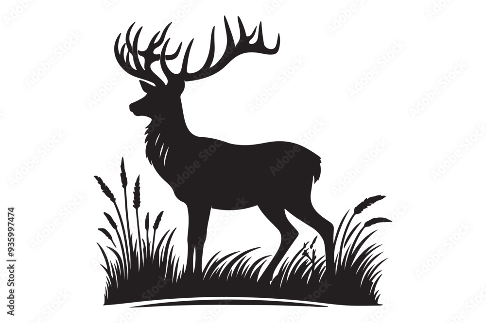 Deer Silhouette Vector Deer Silhouette Vector