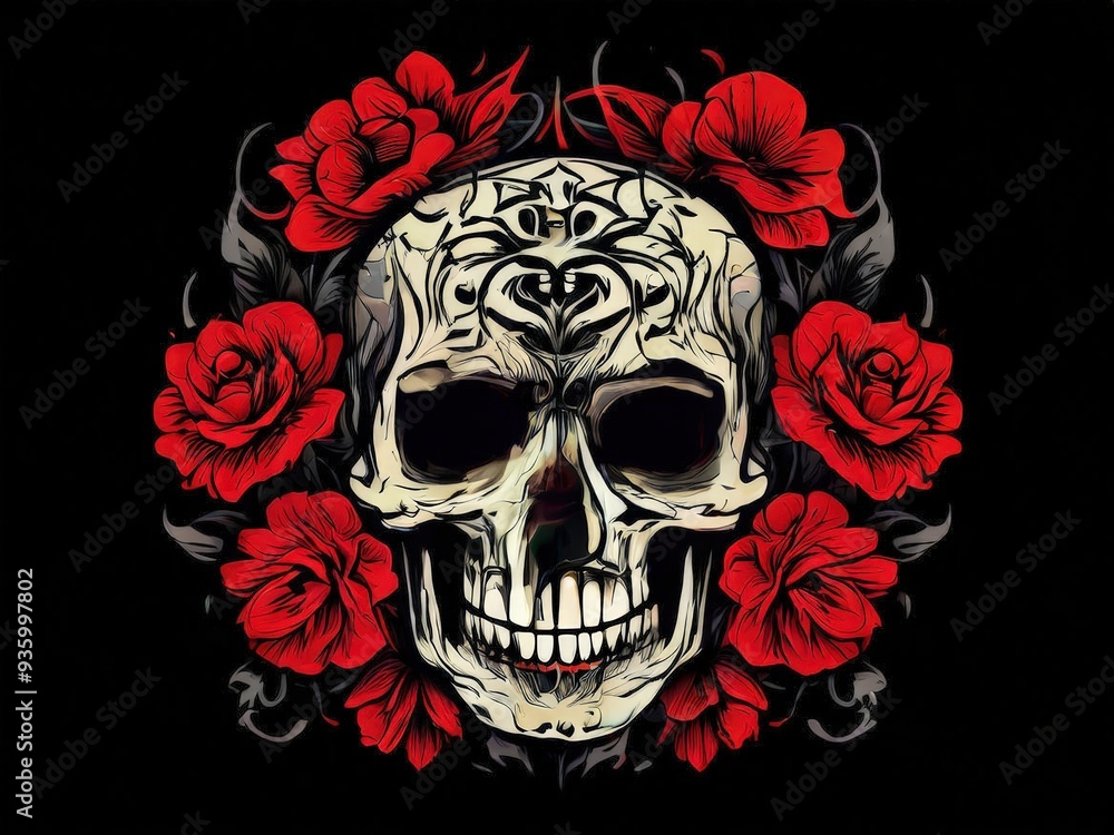 the AI Image Generator, Dead skull with burning candle. Mexican skeleton holiday the AI Image Generator, Dead skull with burning candle. Mexican skeleton holiday