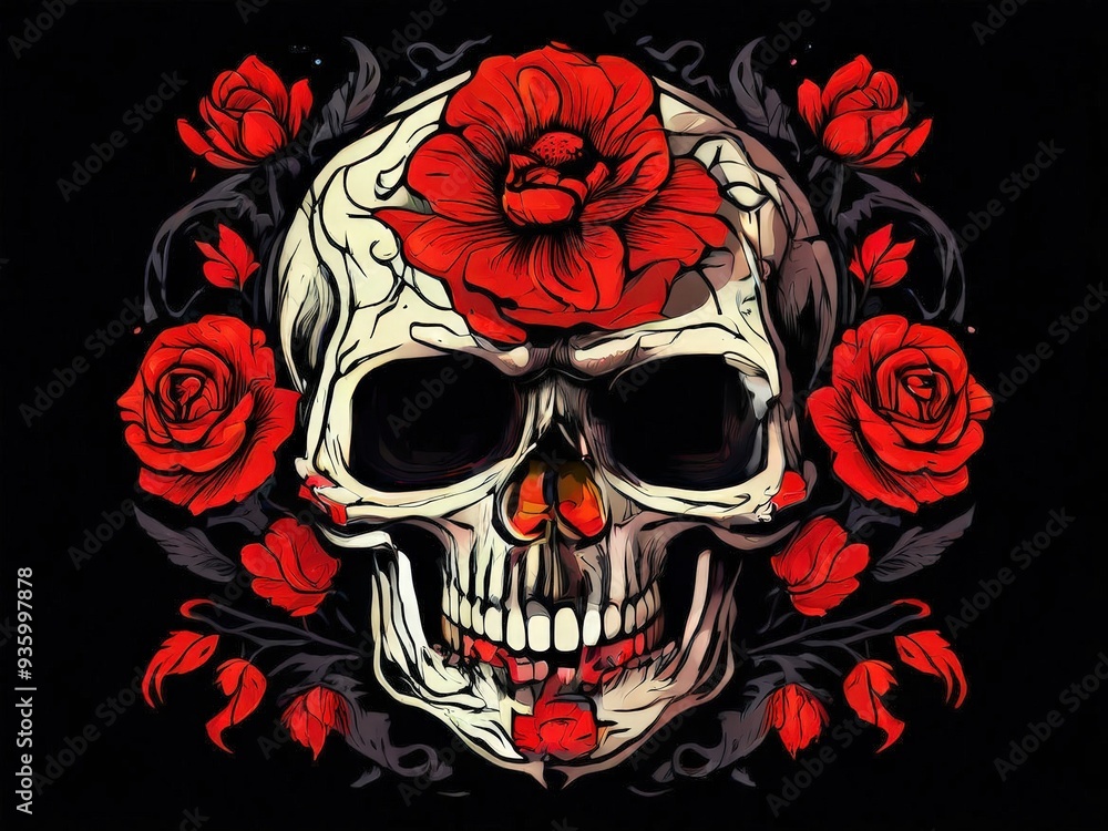 the AI Image Generator, Dead skull with burning candle. Mexican skeleton holiday the AI Image Generator, Dead skull with burning candle. Mexican skeleton holiday
