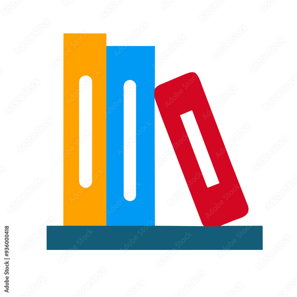 Collection of Colorful Books Stacked on a Shelf, Celebrating the Love of Reading Collection of Colorful Books Stacked on a Shelf, Celebrating the Love of Reading